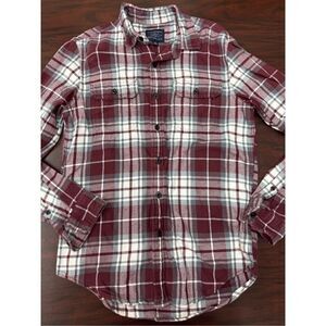 American Eagle Mens Plaid Button Up Long Sleeve Shirt Size Small